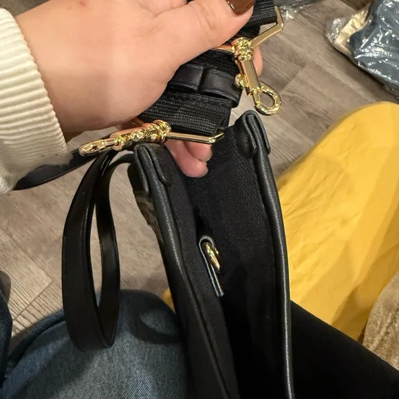 VERSACE Fragances mini tote canvas mix leather bag - Picture 8 of 10